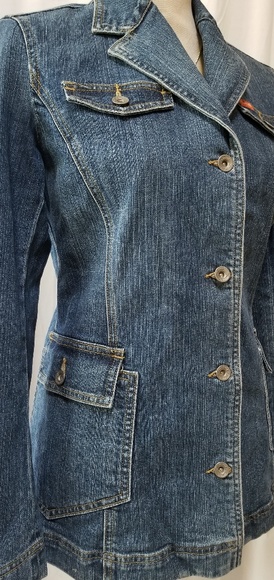 FAÇONNABLE - Vintage Fitted Denim Jacket Sz XS - Picture 5 of 7